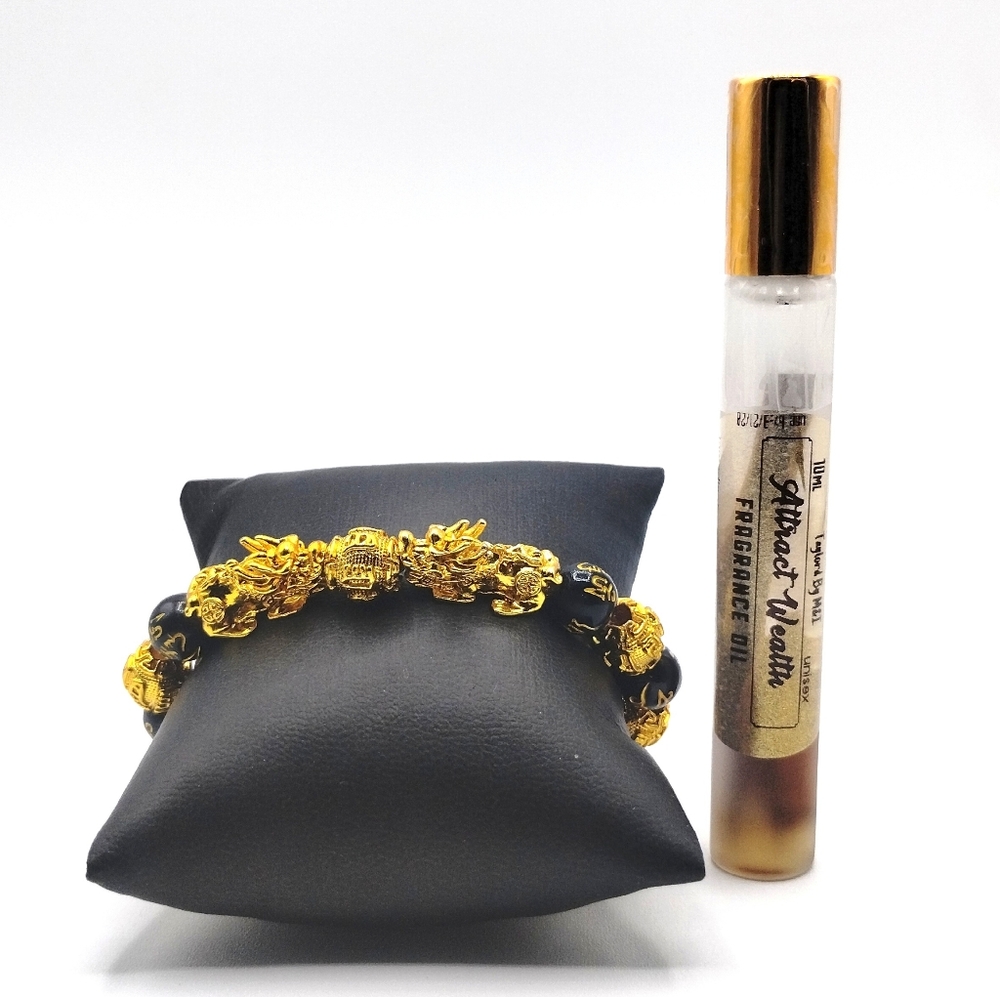 Attract Wealth fragrance oil+FREE wealth Bracelet (UNISEX)
